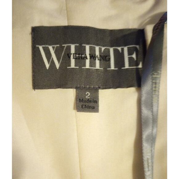 White By Vera Wang Dress Strapless W/Pockets Champagne Sz 2 Wedding Gown Prom - Picture 11 of 13